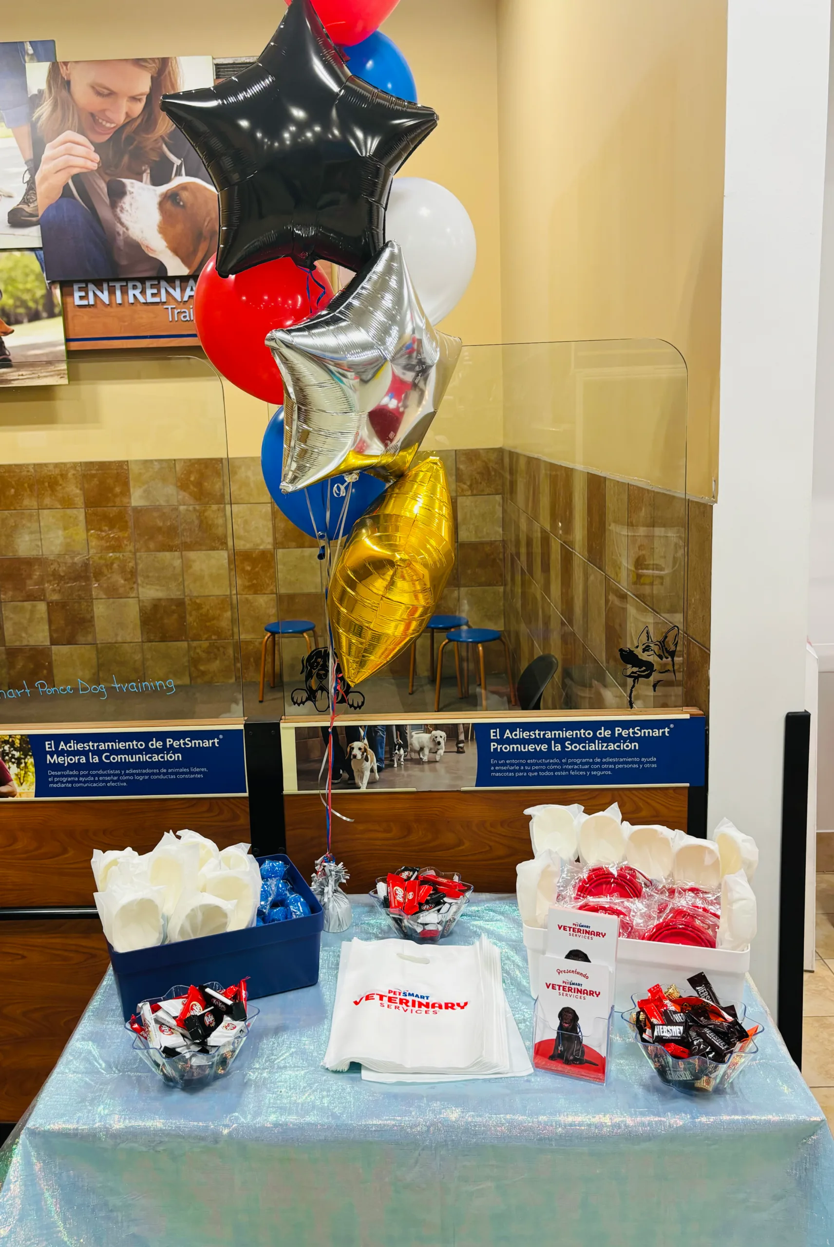 Welcome gifts at grand opening