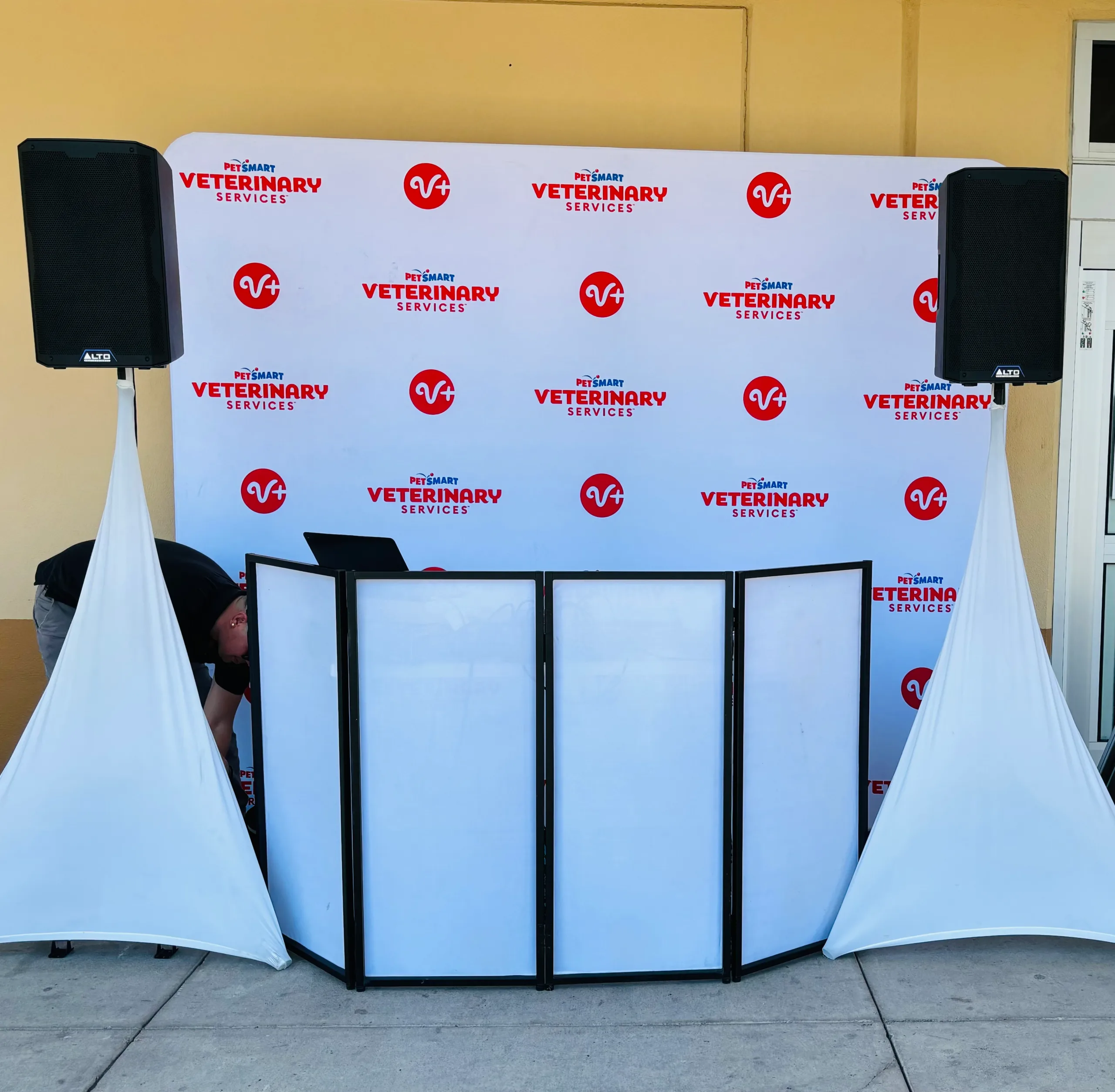 DJ booth setup