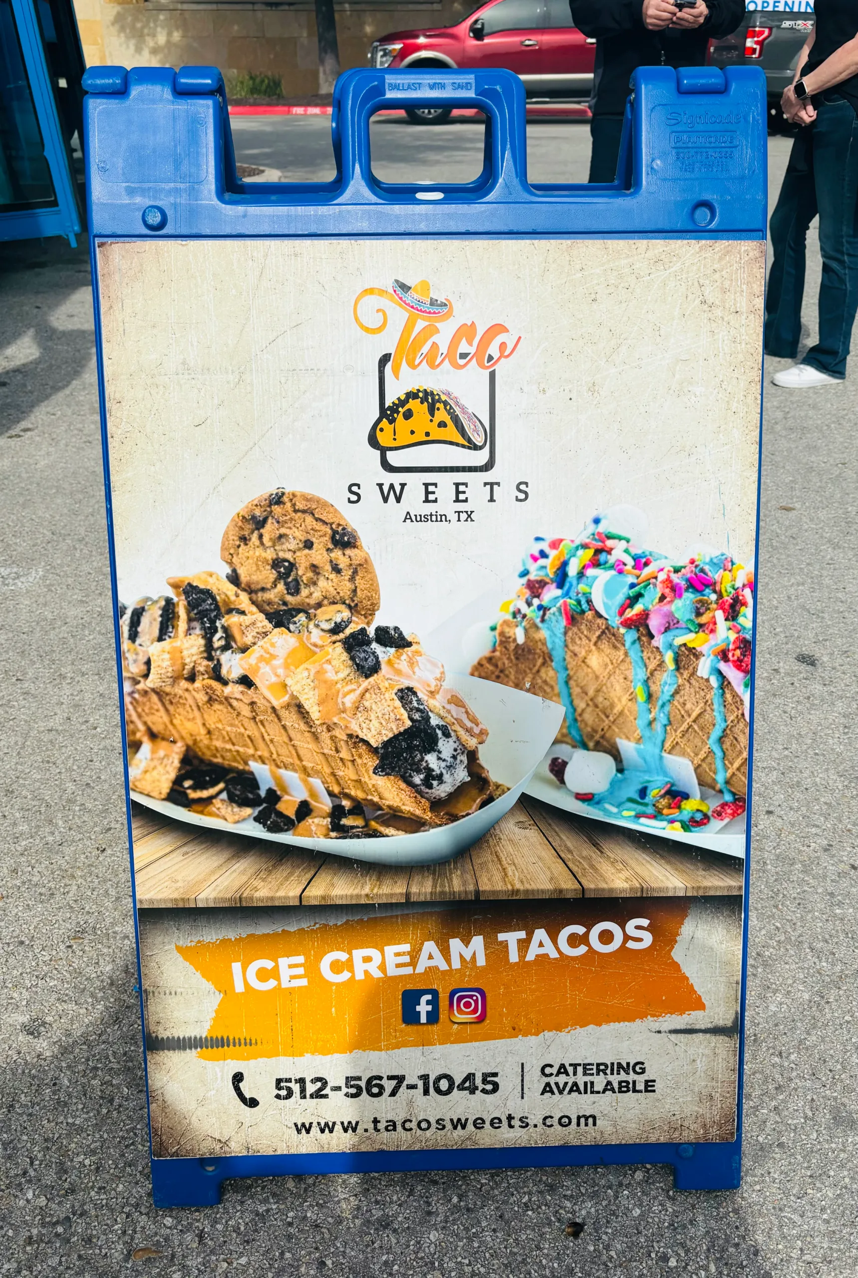 Ice cream tacos at the grand opening