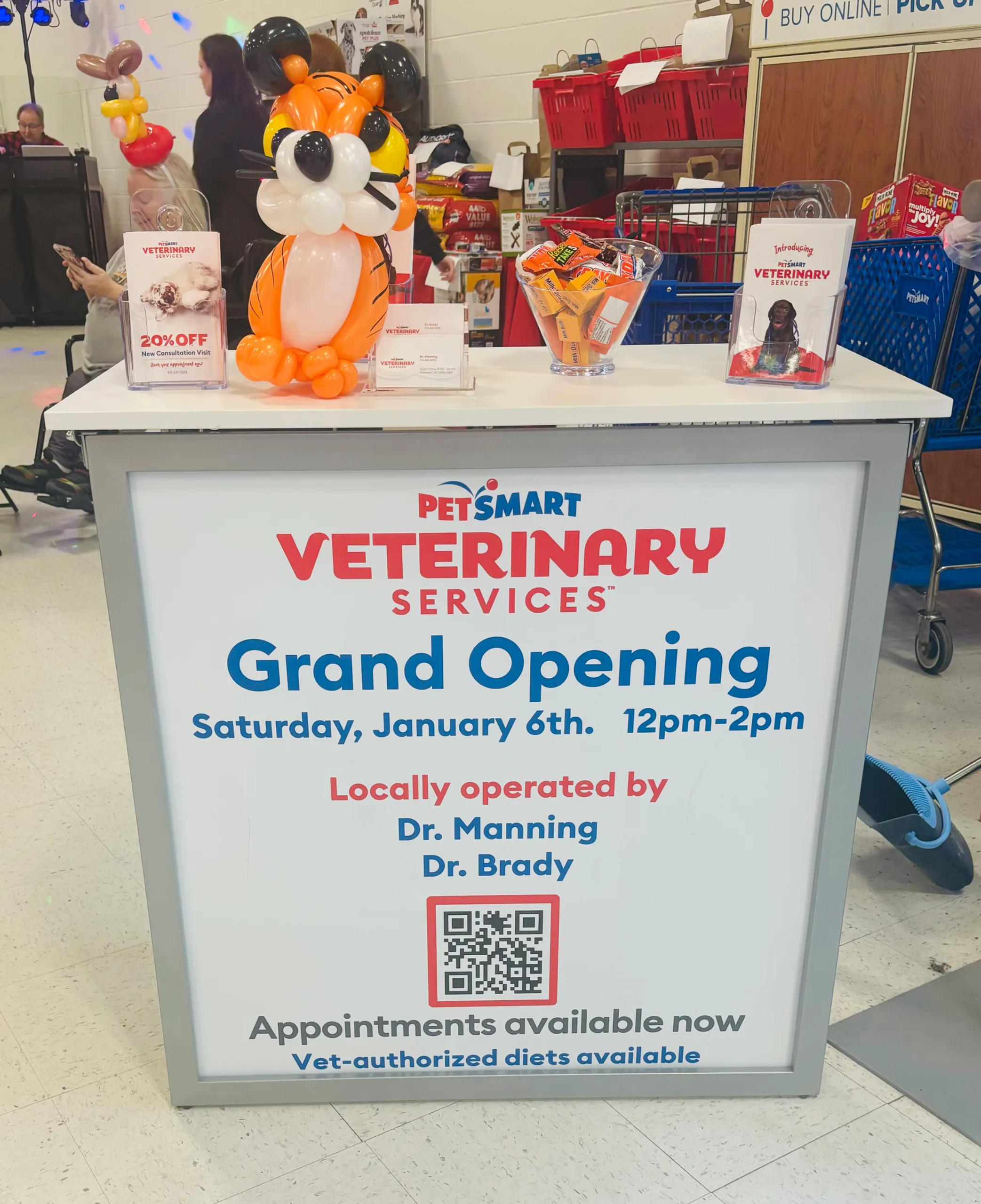 Grand opening kiosk